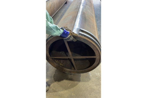 一條龍鋼鐵型材焊接加工服務-地基工字椿Socketed-H-Pile焊接服務-機管局 - 圓桶焊接加工