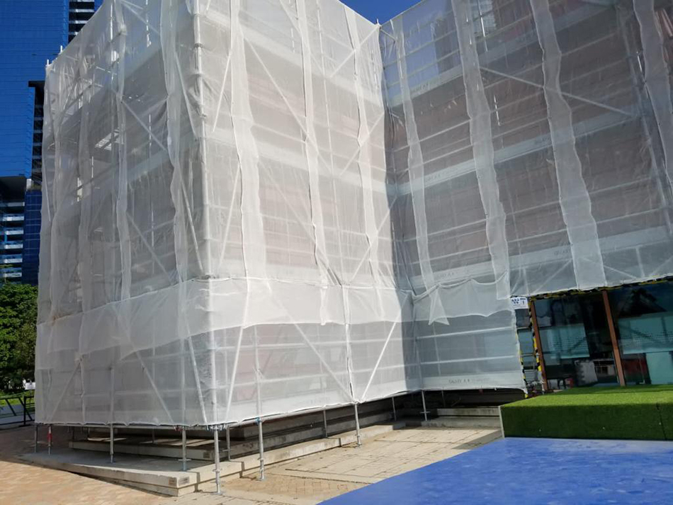 大廈外牆Form5鋁架安裝及拆卸一條龍案例_九龍灣建造業議會零碳天地3
