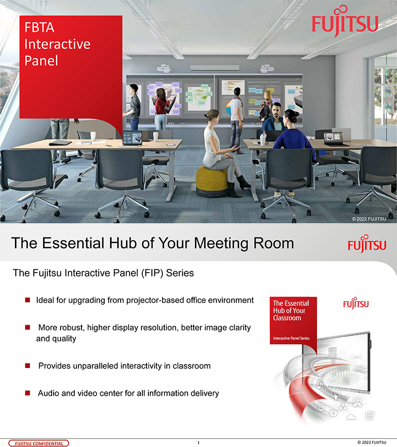 學校課室電腦影音設備工程-Fujitsu-會議室電腦系統-電腦輔助教學系統-多媒體網路教學系統-視訊會議系統解決方案Fujitsu Interactive Panel for Commercial 3.1-1
