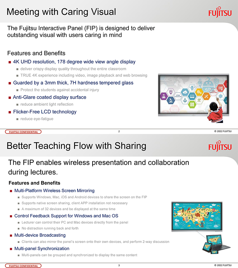 學校課室電腦影音設備工程-Fujitsu-會議室電腦系統-電腦輔助教學系統-多媒體網路教學系統-視訊會議系統解決方案Fujitsu Interactive Panel for Commercial 3.1-3