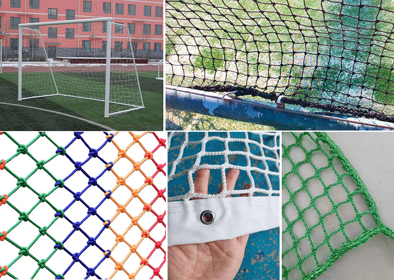 安全網運用案例 - 足球龍門網、網球場網、兒童遊戲場圍網、攀爬網、防鳥網、水池安全防護網