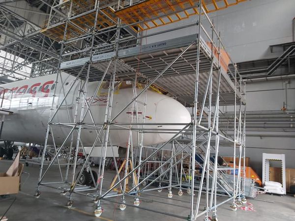 飛機及機器房Form5鐵架安裝及拆卸一條龍案例-​​飛機維修平台1