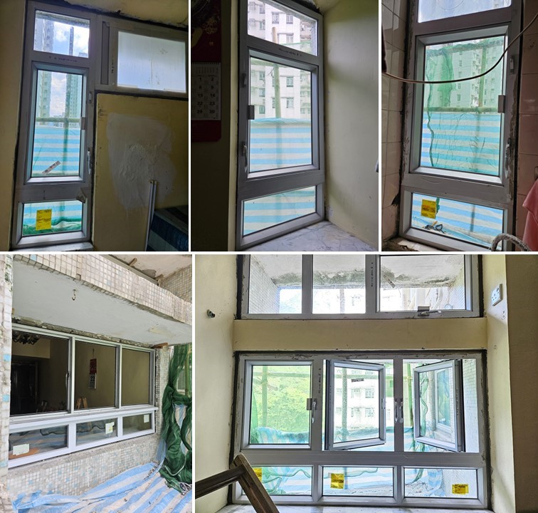 黃大仙翠竹花園住宅鋁窗工程實例-小型工程公司-換窗搭棚價錢D3