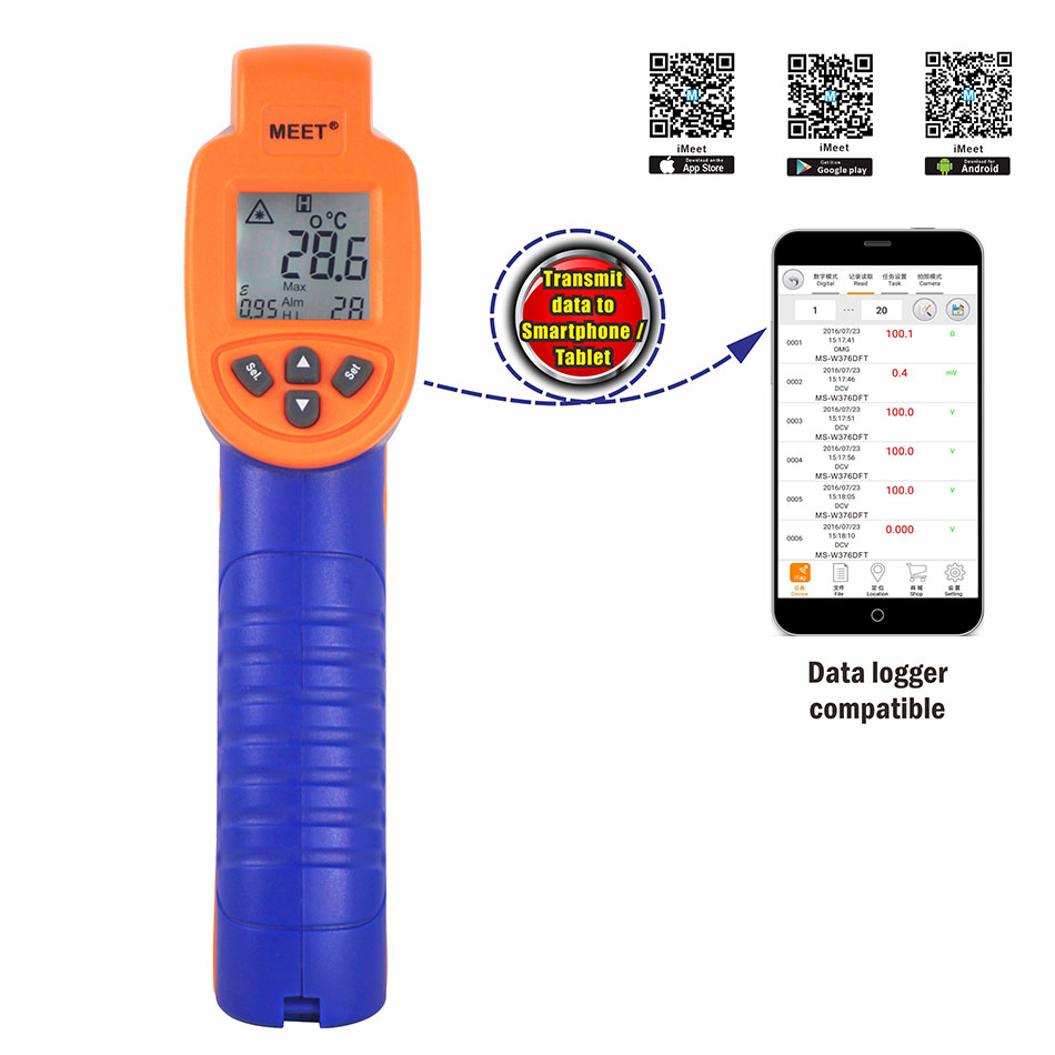 50°c-600°c無線連接紅外測溫儀連接iosandroid-appswireless-connectivity-thermometer-MEET-MS-WIT02K6