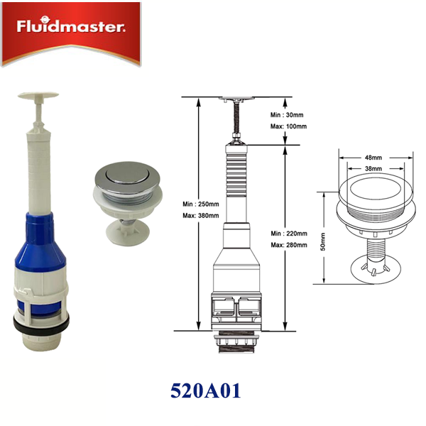 Fluidmaster 520A01水缸波曲-水箱波曲-進水閥波曲-波曲valve-廁所波曲3