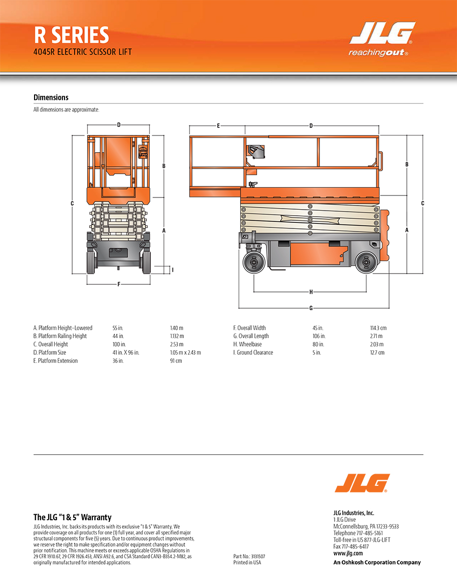 JLG-4045R較剪式高空工作台車租賃／銷售2