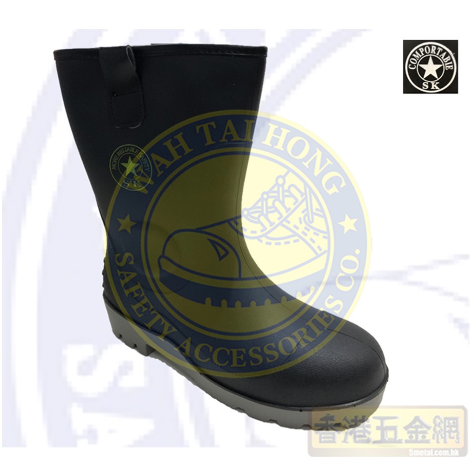 PVC 安全水鞋SK533 鋼頭鋼底 12吋高 Size 3-11