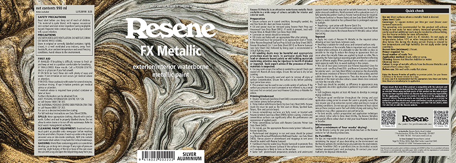 Resene-FX-Metallic水性閃爍金屬效果面漆／藝術油漆／藝術牆漆／仿金屬漆／Resene油漆2