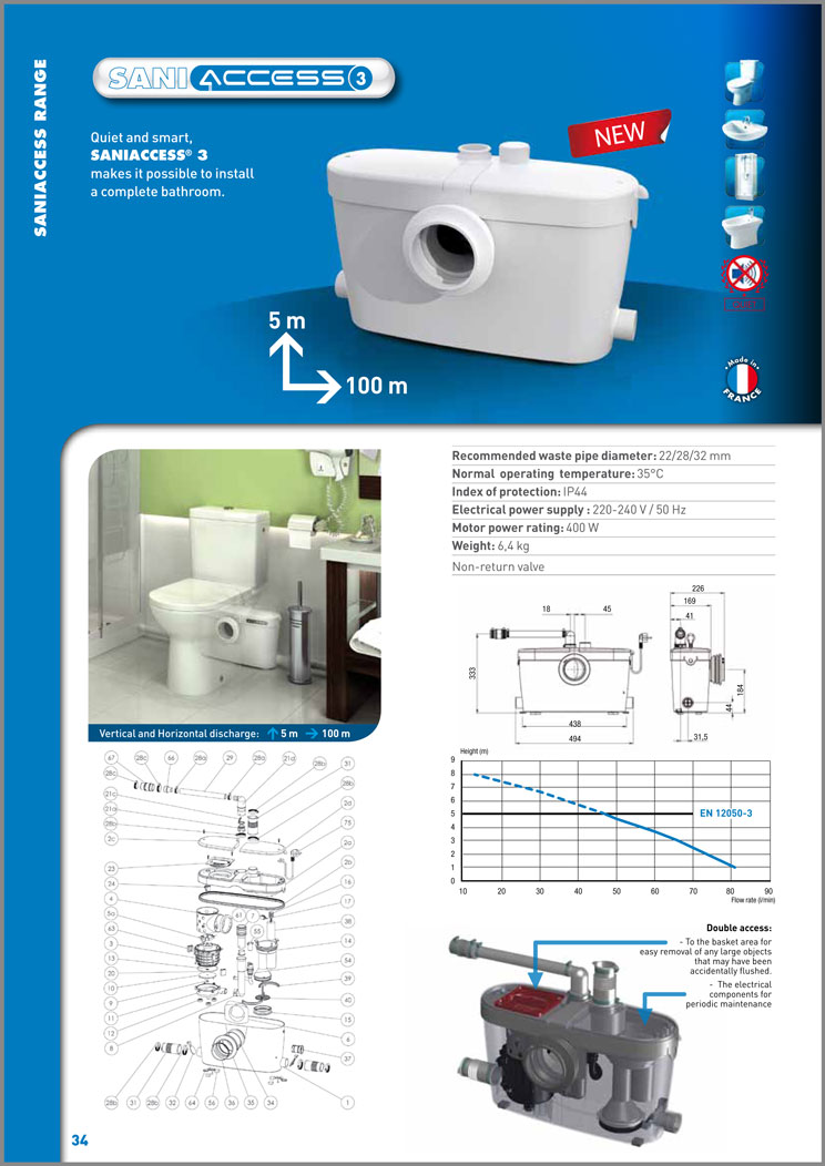 sfa-toilet-pumps--macerator-pumps--廁所泵--浸漬泵--家用加壓水泵D12