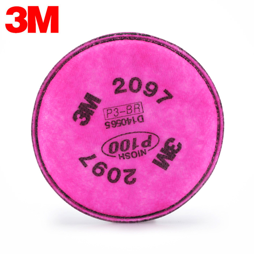 3M-2097-P100防毒面具濾棉-顆粒物過濾棉-3m豬咀濾棉-防毒面罩過濾棉
