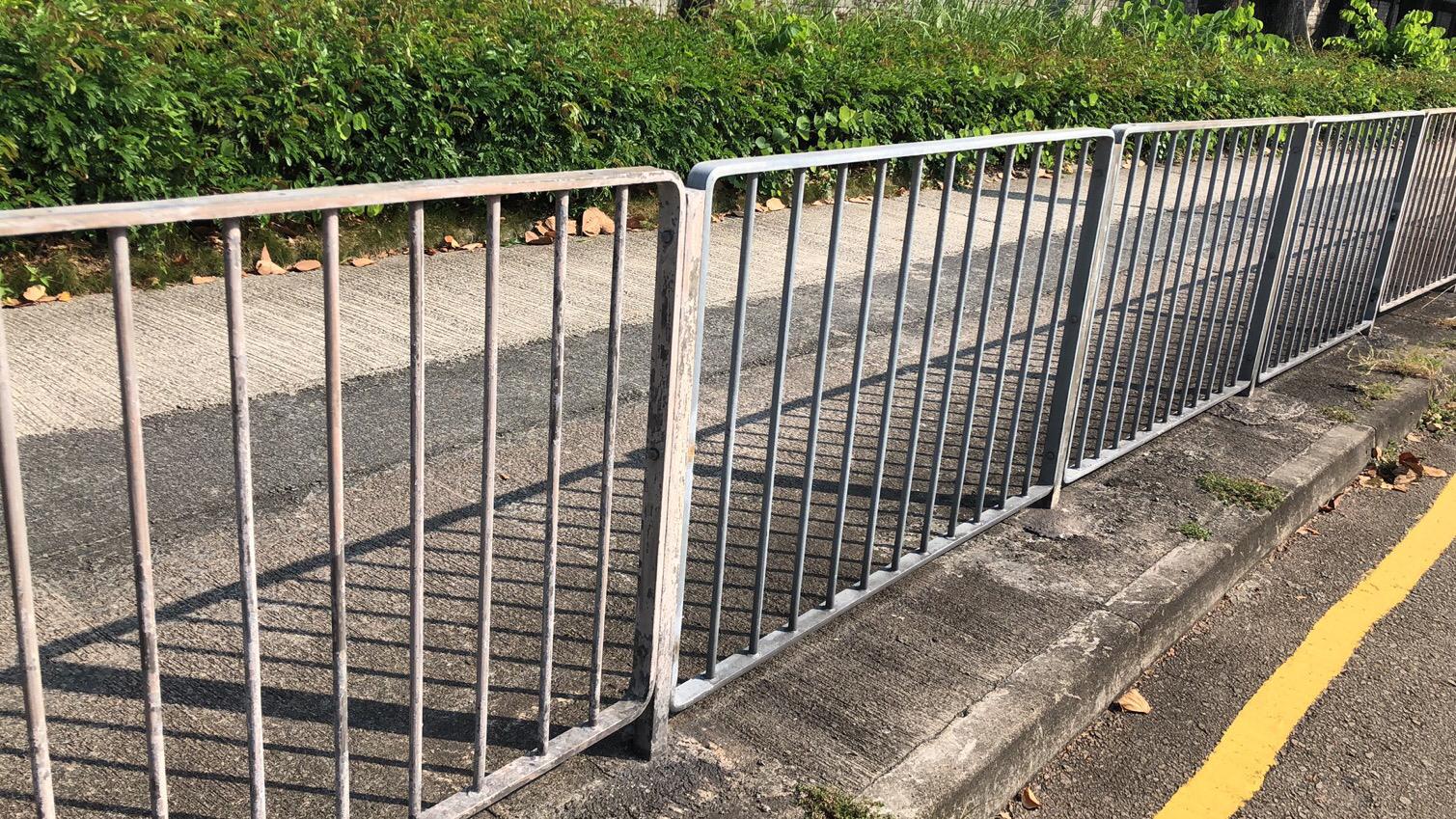 香港馬路欄桿 攔河 欄杆 圍欄