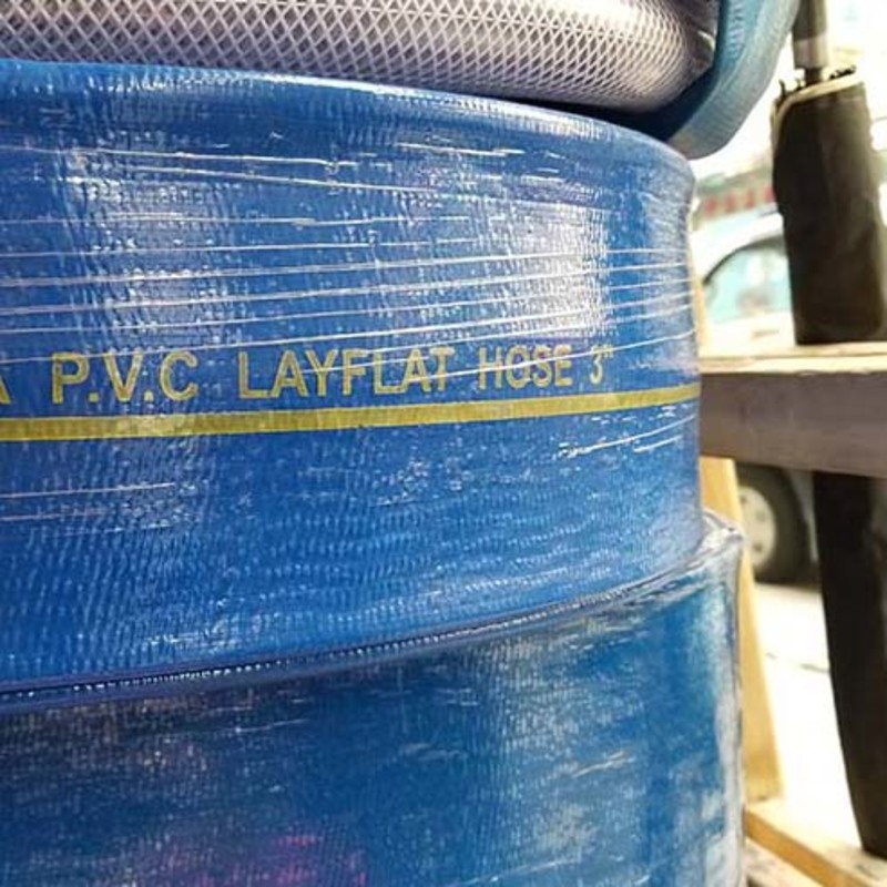 SUNNY BOY優質PVC藍扁喉批發/零售-地盤藍色水帶/灌溉水帶/藍色扁喉/膠水喉 SUNNY BOY Layflat Hose