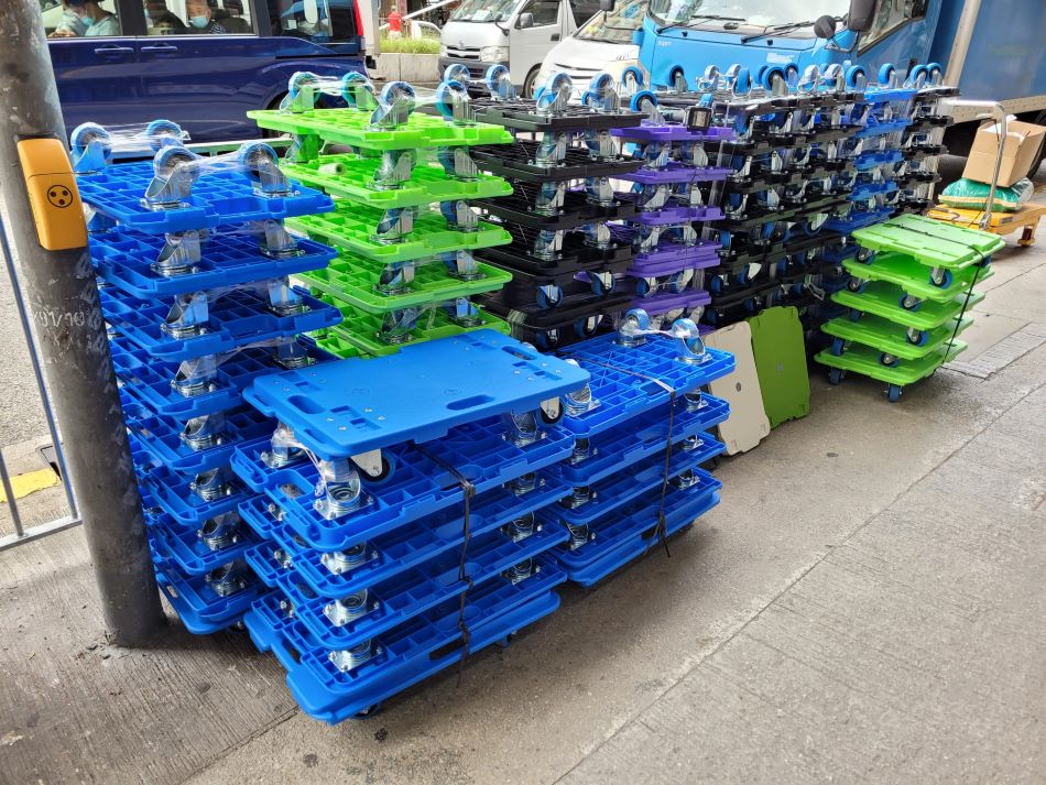 藍色膠板車(歡迎批發零售_尺寸齊全) 廚房專用塑膠板車/組合膠板車/板車香港/板車批發