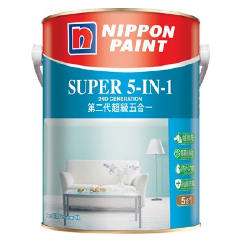 立邦-Nippon-Paint-日本漆-熱門推薦-立邦抗甲醛淨味5合1內牆乳膠漆-本公司提供各大油漆品牌產品系列